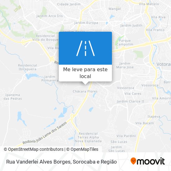 Rua Vanderlei Alves Borges mapa