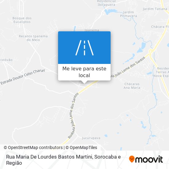 Rua Maria De Lourdes Bastos Martini mapa