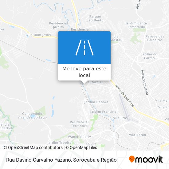 Rua Davino Carvalho Fazano mapa