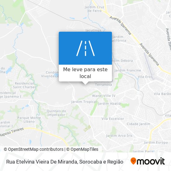 Rua Etelvina Vieira De Miranda mapa