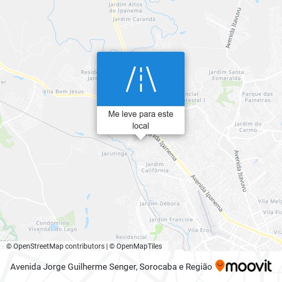 Avenida Jorge Guilherme Senger mapa