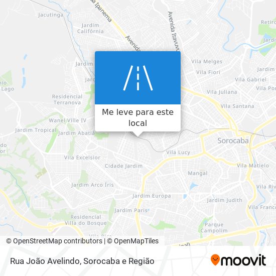 Rua João Avelindo mapa