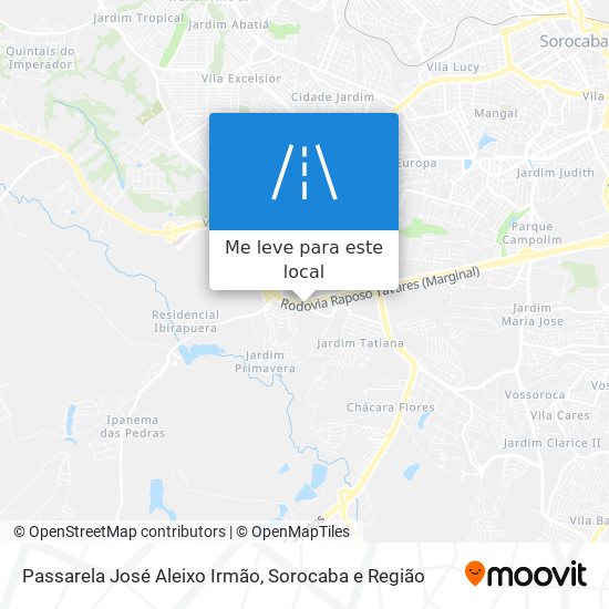 Passarela José Aleixo Irmão mapa