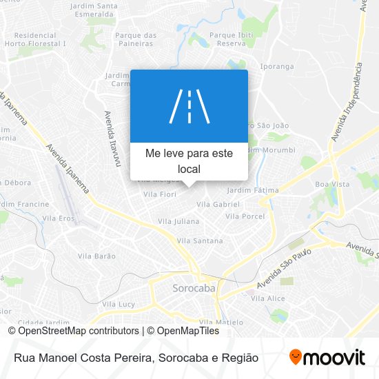Rua Manoel Costa Pereira mapa