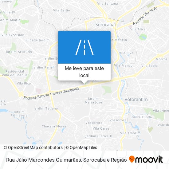 Rua Júlio Marcondes Guimarães mapa