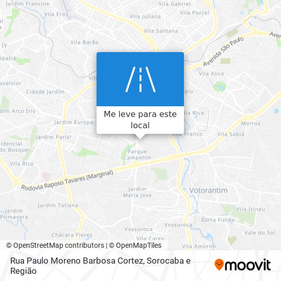 Rua Paulo Moreno Barbosa Cortez mapa