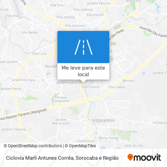 Ciclovia Marli Antunes Corrêa mapa