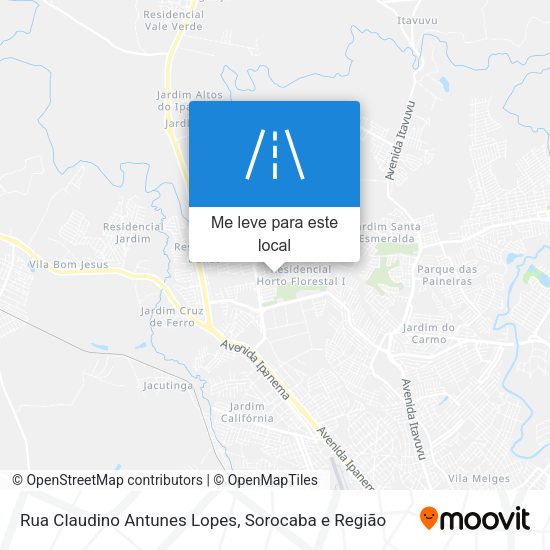 Rua Claudino Antunes Lopes mapa
