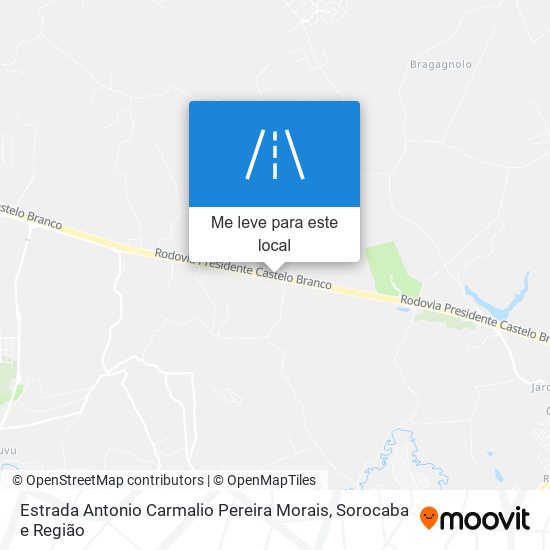 Estrada Antonio Carmalio Pereira Morais mapa