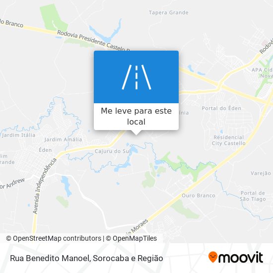 Rua Benedito Manoel mapa