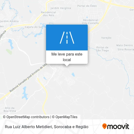 Rua Luiz Alberto Metidieri mapa