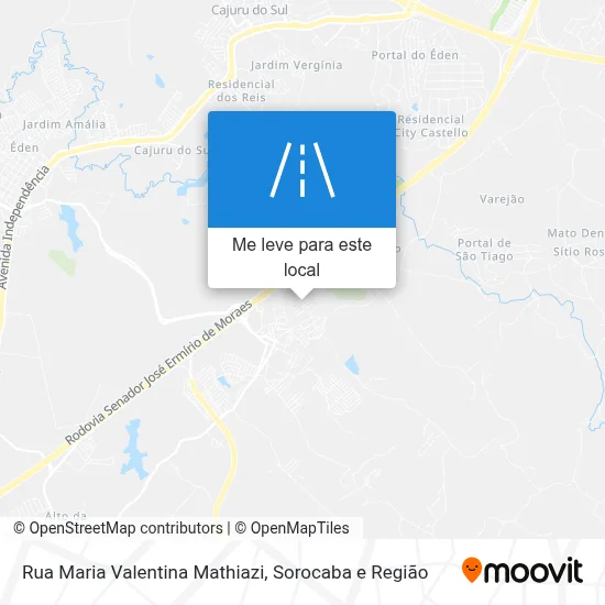 Rua Maria Valentina Mathiazi mapa