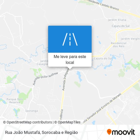 Rua João Mustafá mapa