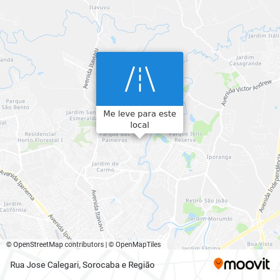 Rua Jose Calegari mapa