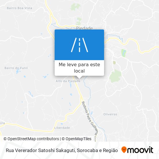 Rua Vererador Satoshi Sakaguti mapa