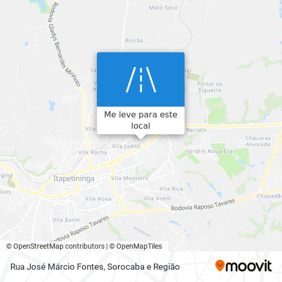Rua José Márcio Fontes mapa