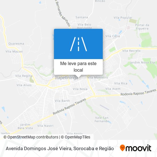 Avenida Domingos José Vieira mapa