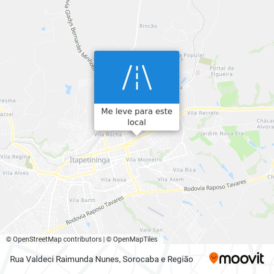 Rua Valdeci Raimunda Nunes mapa