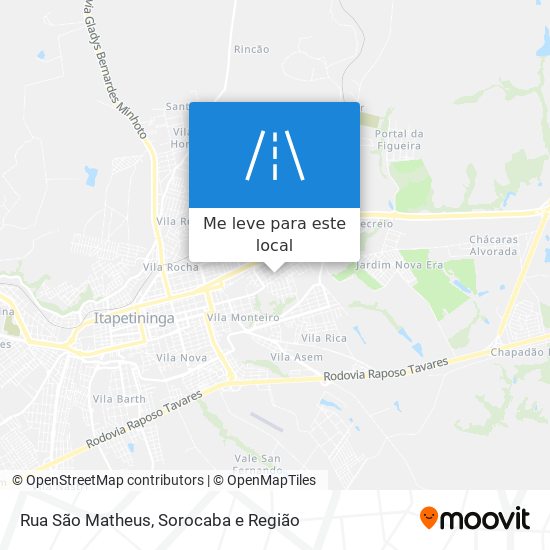 Rua São Matheus mapa