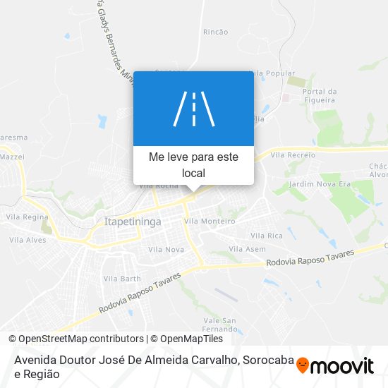 Avenida Doutor José De Almeida Carvalho mapa