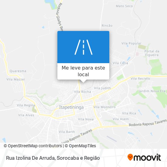 Rua Izolina De Arruda mapa