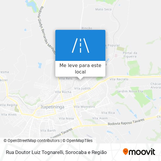 Rua Doutor Luiz Tognarelli mapa