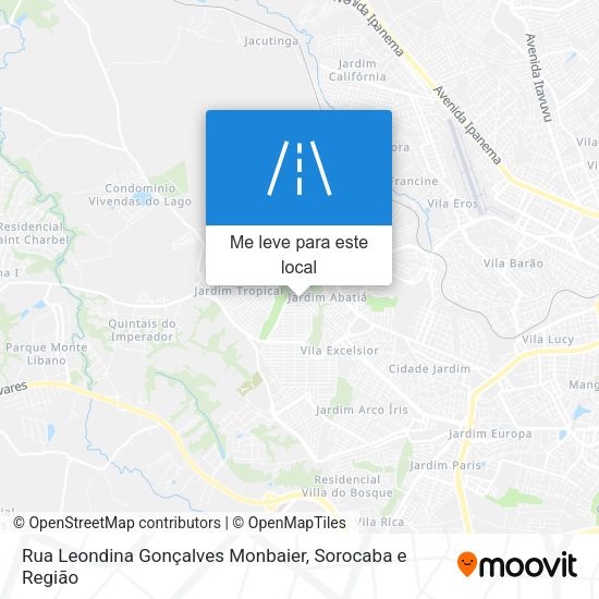 Rua Leondina Gonçalves Monbaier mapa