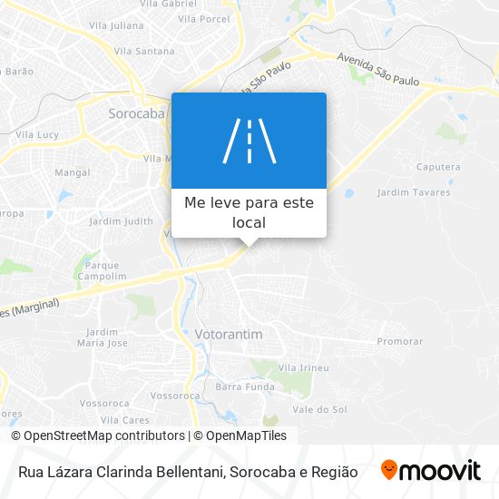 Rua Lázara Clarinda Bellentani mapa