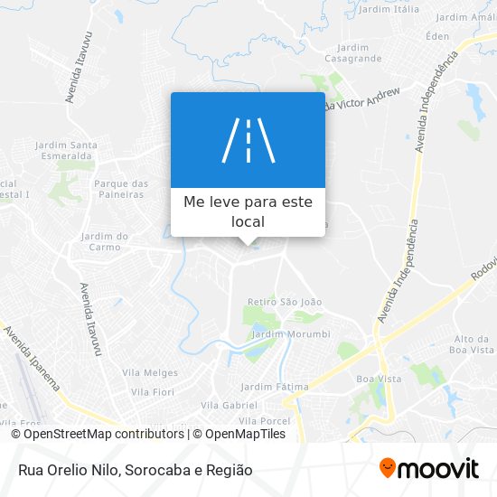 Rua Orelio Nilo mapa