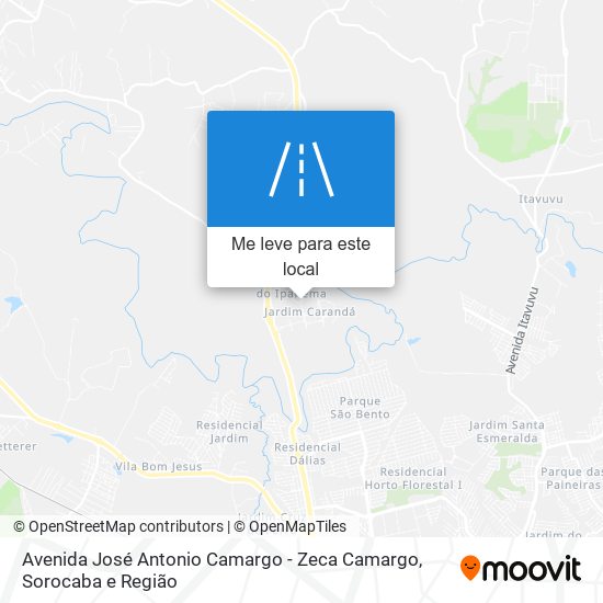 Avenida José Antonio Camargo - Zeca Camargo mapa