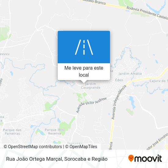 Rua João Ortega Marçal mapa