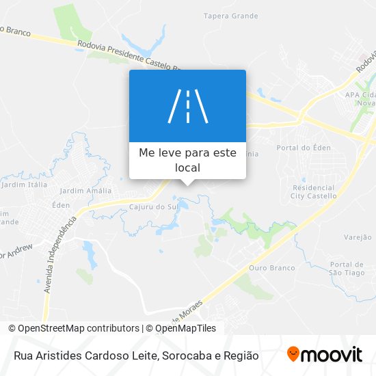 Rua Aristides Cardoso Leite mapa