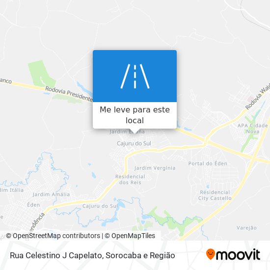 Rua Celestino J Capelato mapa