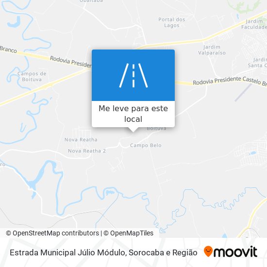 Estrada Municipal Júlio Módulo mapa