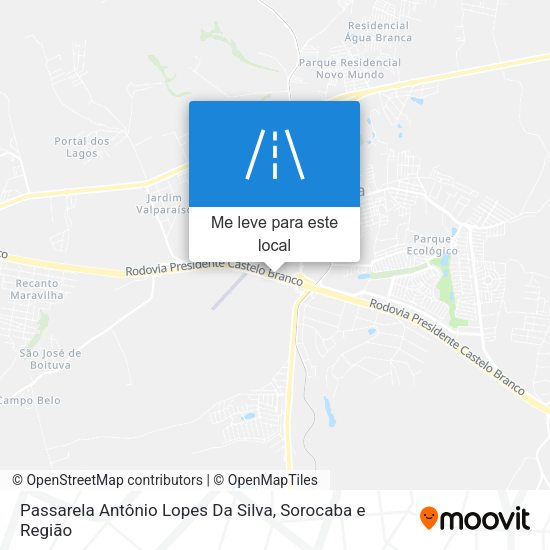 Passarela Antônio Lopes Da Silva mapa