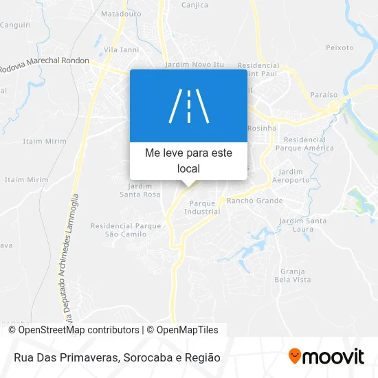 Rua Das Primaveras mapa