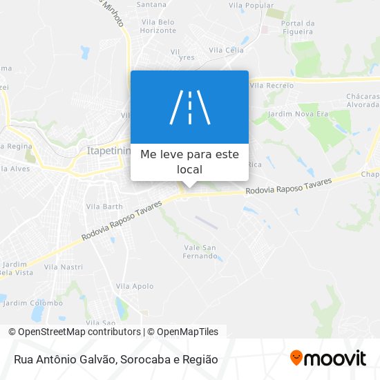 Rua Antônio Galvão mapa