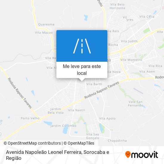 Avenida Napoleão Leonel Ferreira mapa