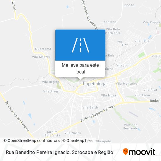 Rua Benedito Pereira Ignácio mapa