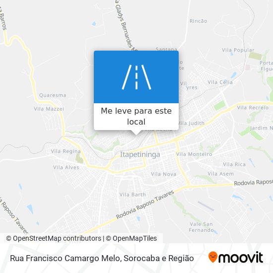 Rua Francisco Camargo Melo mapa