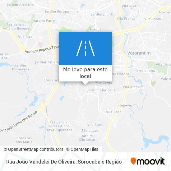 Rua João Vandelei De Oliveira mapa