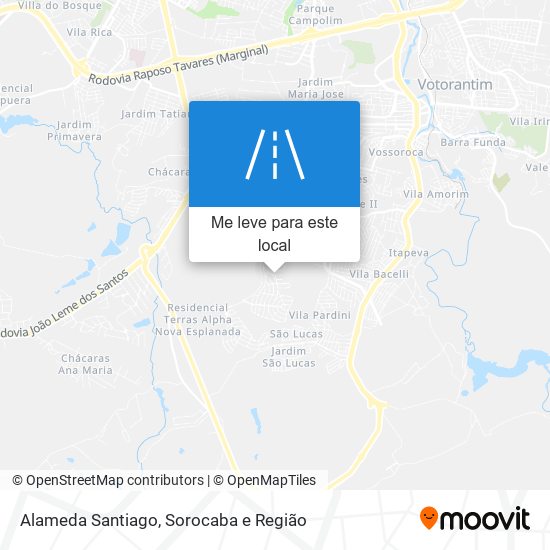 Alameda Santiago mapa