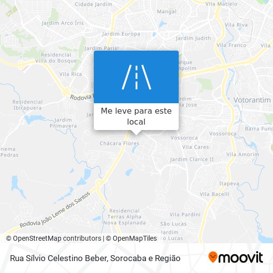 Rua Sílvio Celestino Beber mapa