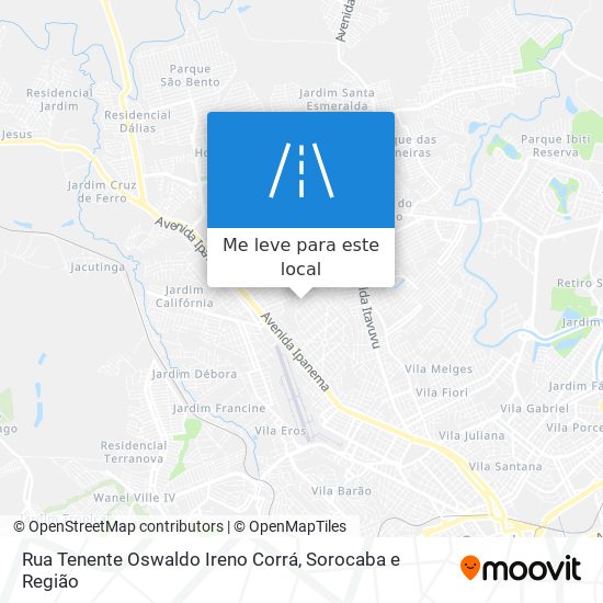 Rua Tenente Oswaldo Ireno Corrá mapa