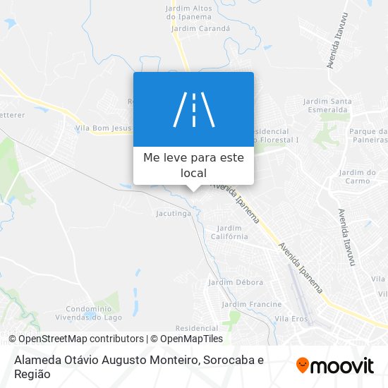 Alameda Otávio Augusto Monteiro mapa