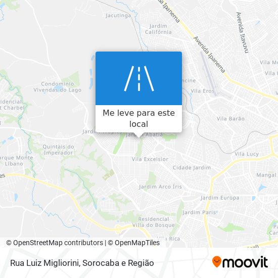 Rua Luiz Migliorini mapa