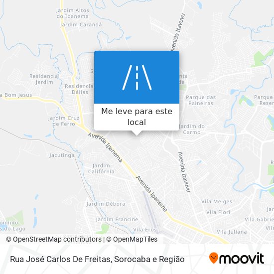 Rua José Carlos De Freitas mapa