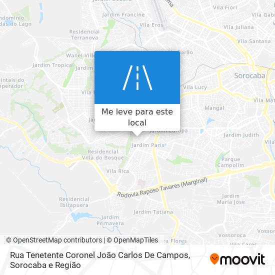 Rua Tenetente Coronel João Carlos De Campos mapa