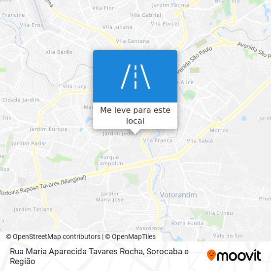 Rua Maria Aparecida Tavares Rocha mapa