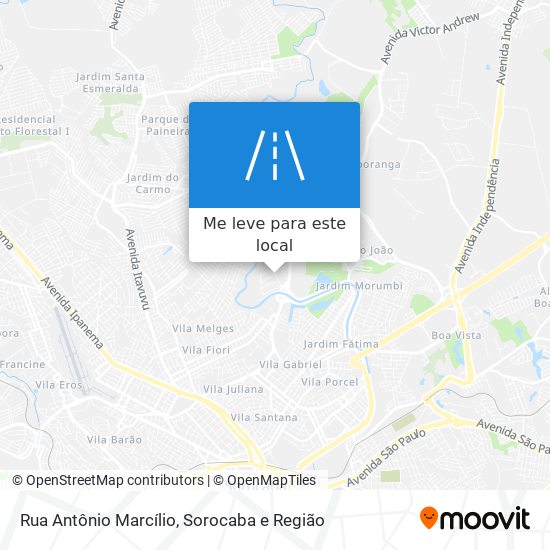 Rua Antônio Marcílio mapa